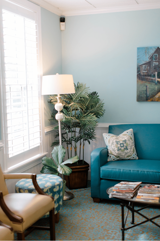 Comfortable waiting area at Keyser Orthodontics in Raleigh NC